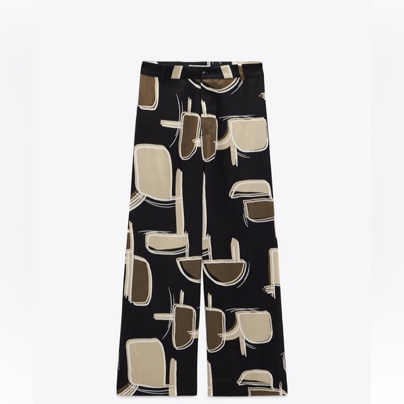 Zara printed wide-leg pants - Picture 2 of 6